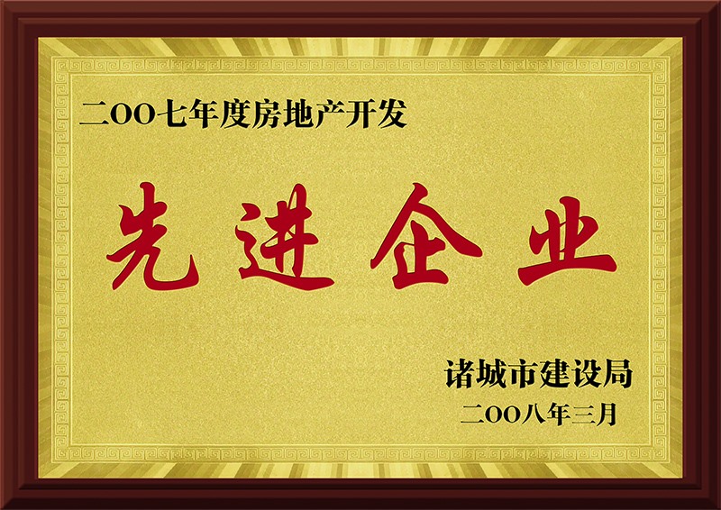 2007年度房地产开发先进企业